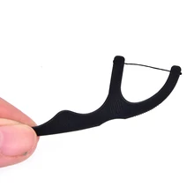 50 шт./кор. бамбуковый уголь зубная нить зубы палочка Палочки зубочистка и зубная нить для ухода за межзубным пространством Зубы Чистая Стик для зубной нити