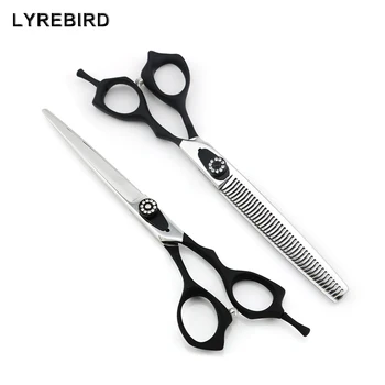 

Pet Dog grooming scissors 7 INCH Hair Shears Thinning Scissors 40 Teeth 56 Teeth Soft Rubber Handle Lyrebird 5SETS/LOT NEW