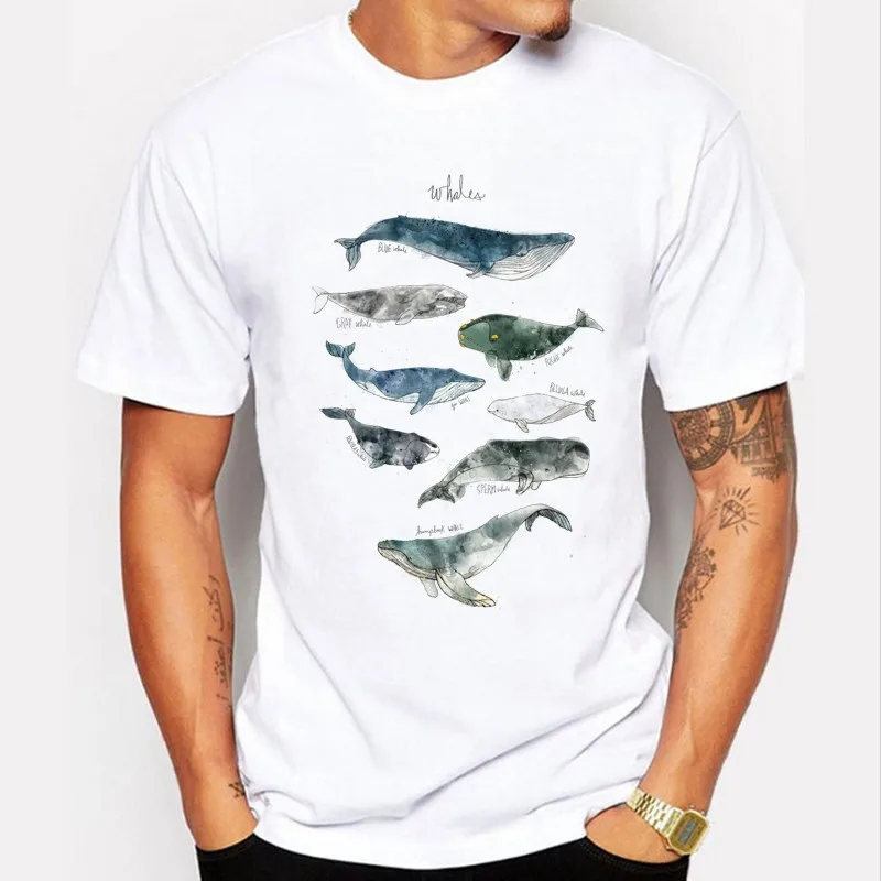Camiseta de verano para Hombre 2018 nueva camiseta de Hombre con estampado de tiburón ballena cuello redondo Casual Camisetas de manga corta Camisetas De Hombre Camiseta divertida Camiseta de verano para Hombre 2018 nueva camiseta de Hombre con estampado de tiburón ballena cuello redondo Casual Camisetas de manga corta Camisetas De Hombre Camiseta divertida