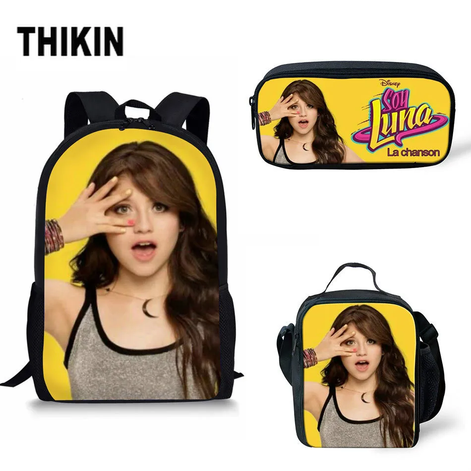 

THIKIN School Bags Child Star Soy Luna Printing Kids School Backpack for Girls Students Bagpack Children Bookbag Satchel Mochila