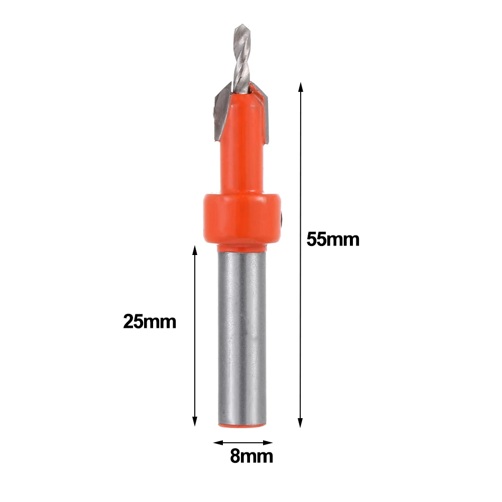 Mutil Зенковка сверло Деревообработка шурупы фаски Дерево отверстие сверла Зенковка Круглый хвостовик древесины пластик рабочий