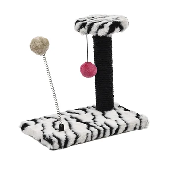 

Cat Toys Scratching New Arrival Cat Post Wood Climbing Tree Cat Jumping Standing Frame Cat Furniture Crazy Hanging Spring Balls