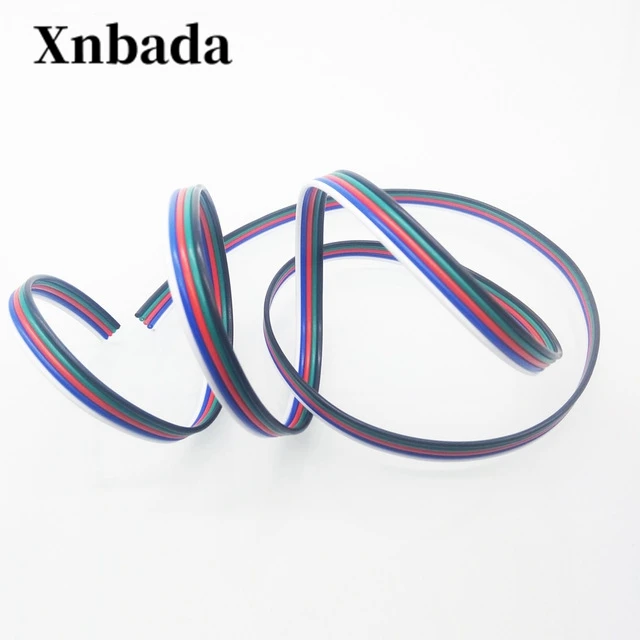 

1M 50M 100m/lot 5pin rgbw cable extension electric wire for rgbw led stirp lighting connecting