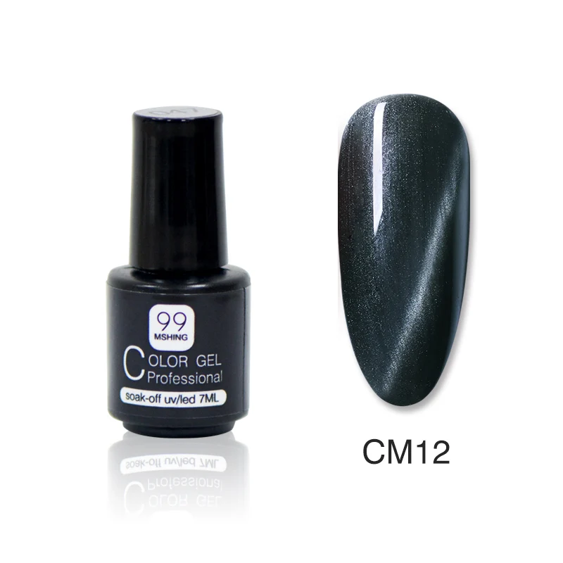 MSHING99 Гель-лак для ногтей с эффектом «кошачий глаз» леди лак гель лак для ногтей магнит Гибридный магнитный лак 48 цветов 3D УФ-лампа для рисования Гель-лака - Цвет: CM12