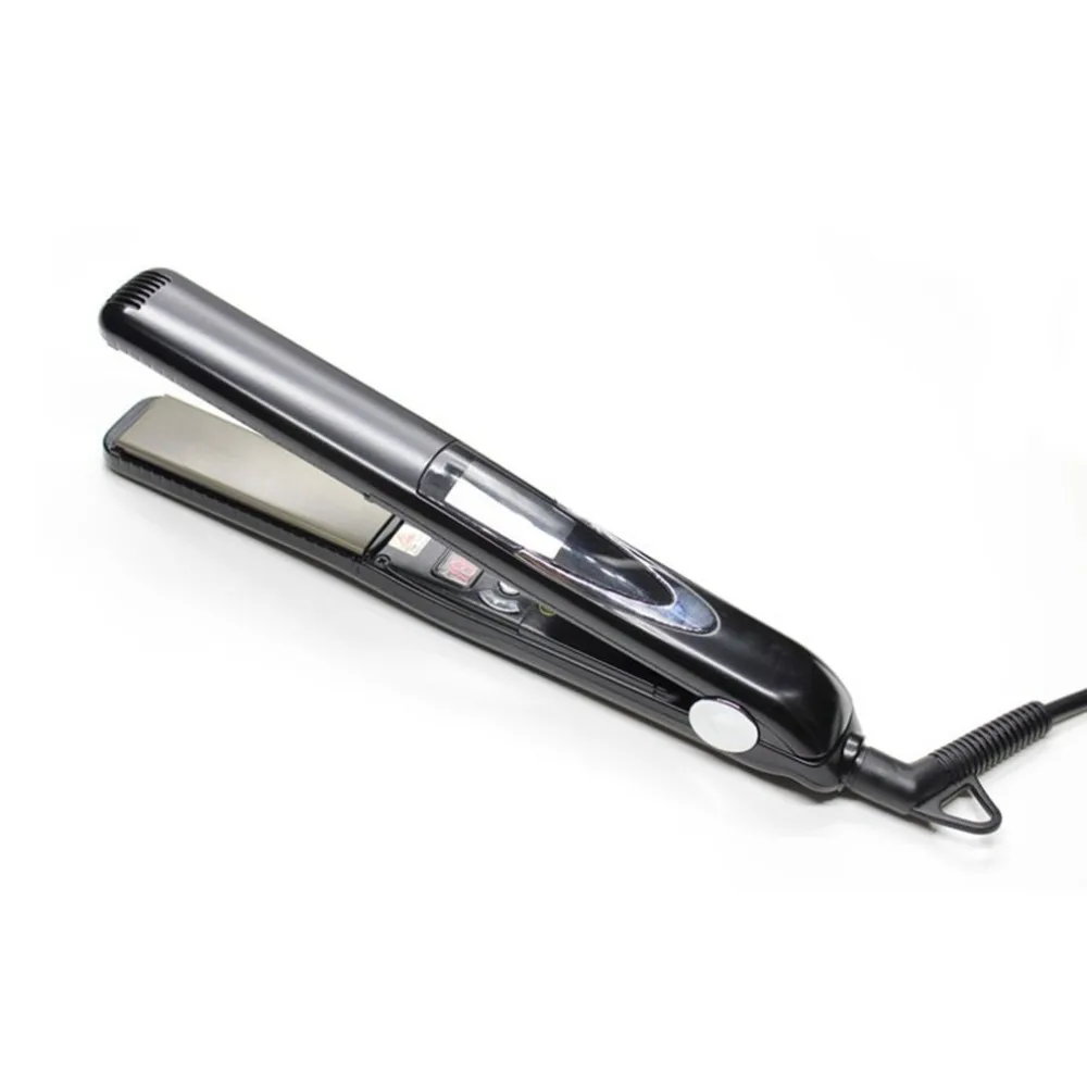 

Professional Vibrating Titanium Hair Straightener Digital Display Ceramic Straightening Irons Flat Iron Hair Styling Tools