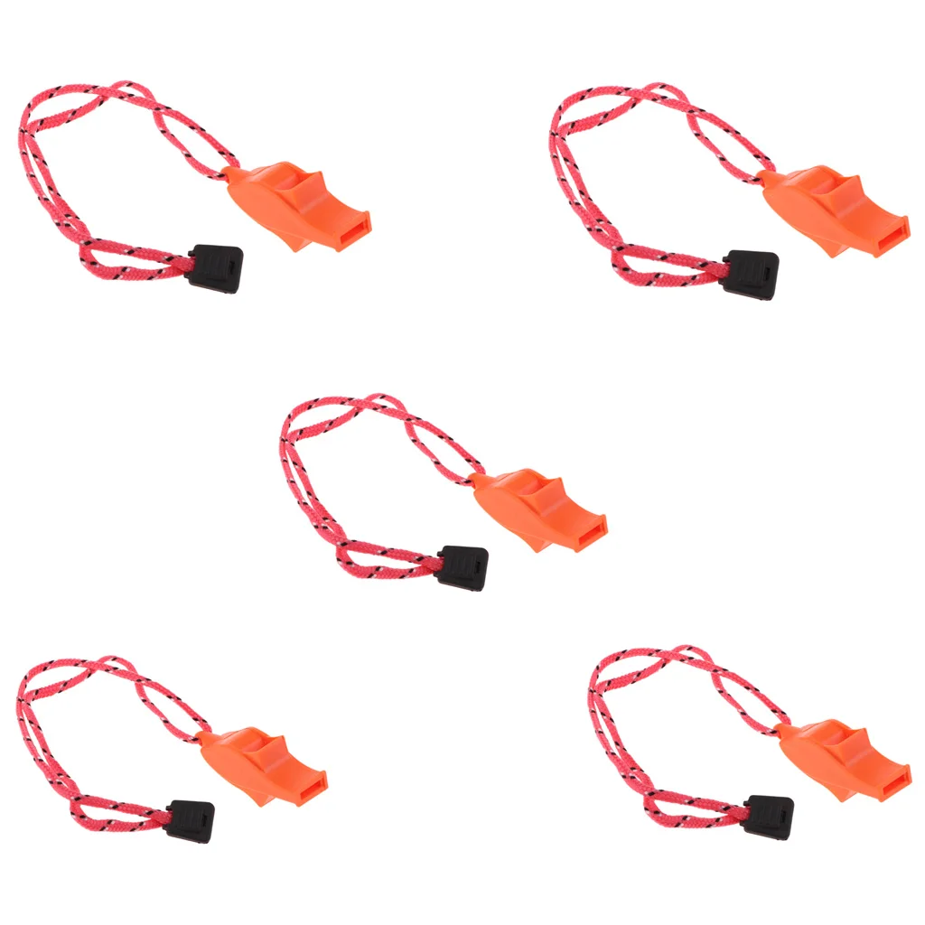 MagiDeal 5 Pieces Emergency Survival Safety Whistles Scuba Diving Camping Hiking Outdoor Emergency Whistle 