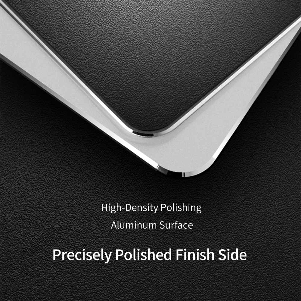 Metal alumínio mouse pad tapete duro suave