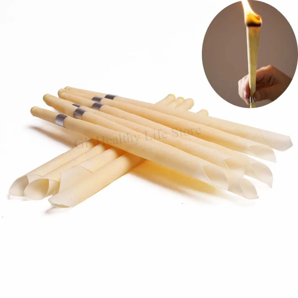 Hopi Indian Natural Beewax Ear Candle Medical Grade Ear Waxing Cone NO Pesticide Residue100 Ear Candle 100Cotton Swab 50 Pallet