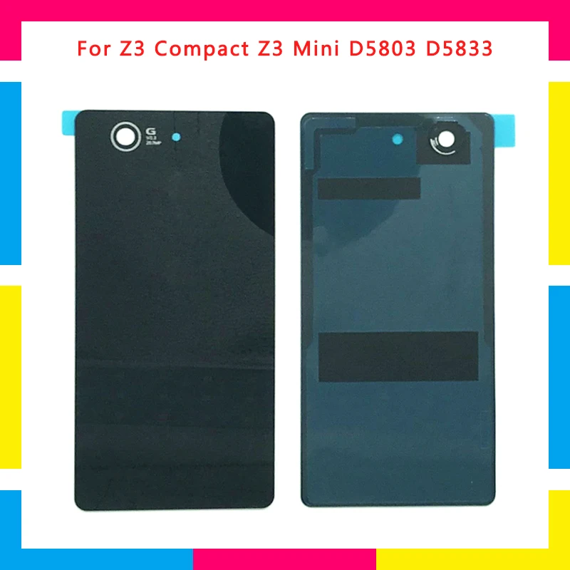 

10pcs/lot high quality New Back Housing Battery Cover Door Rear Cover For Sony Xperia Z3 Compact Z3 Mini D5803 D5833