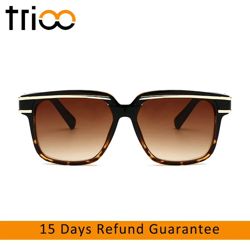 

TRIOO Luxury Brand Sunglasses for Men Gradient Brown Shades Oculos de sol Male Designer Quality Sun Glasses for Men High Quality