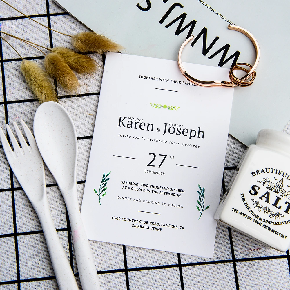  c25-Wedding Invitation Card Customized Invitation Card High-end Paper Card Table Arrangement Card s - 4.00003E+12