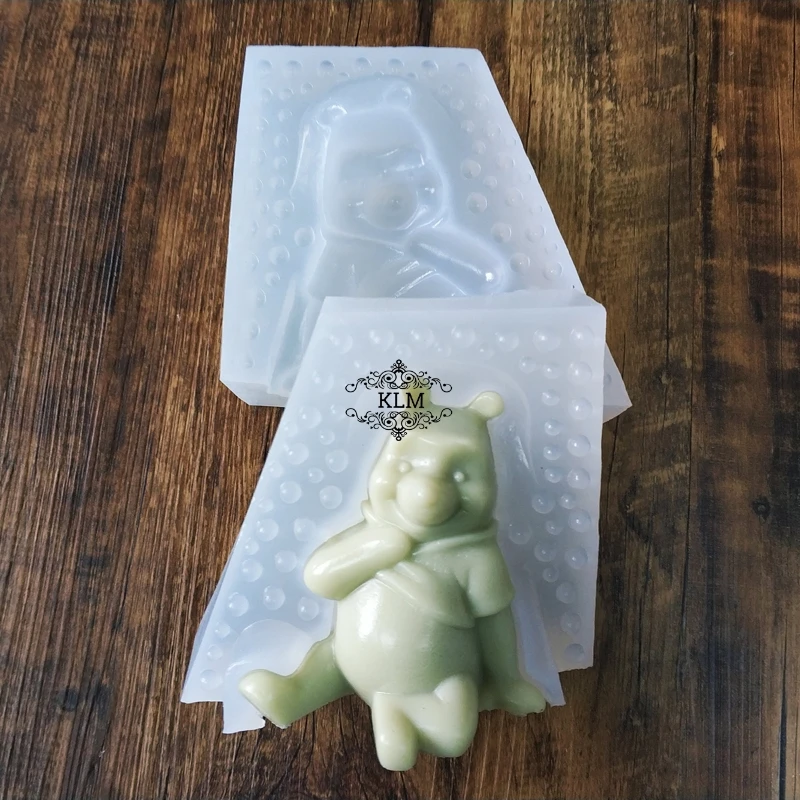 

New 3D bear doll silicone mold Mousse cake baking tool ice cream mold