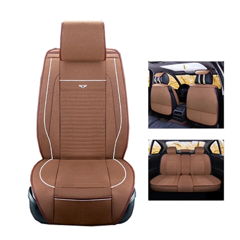 New Luxery flax Universal Car seat covers For Volkswagen vw passat b5 b6 b7 polo 4 5 6 7 golf tiguan jetta touareg car styling car rear bumper protective decorative strips for vw polo tiguan golf 7 4 6 passat b6 b5 b7 touran t5 accessories car styling