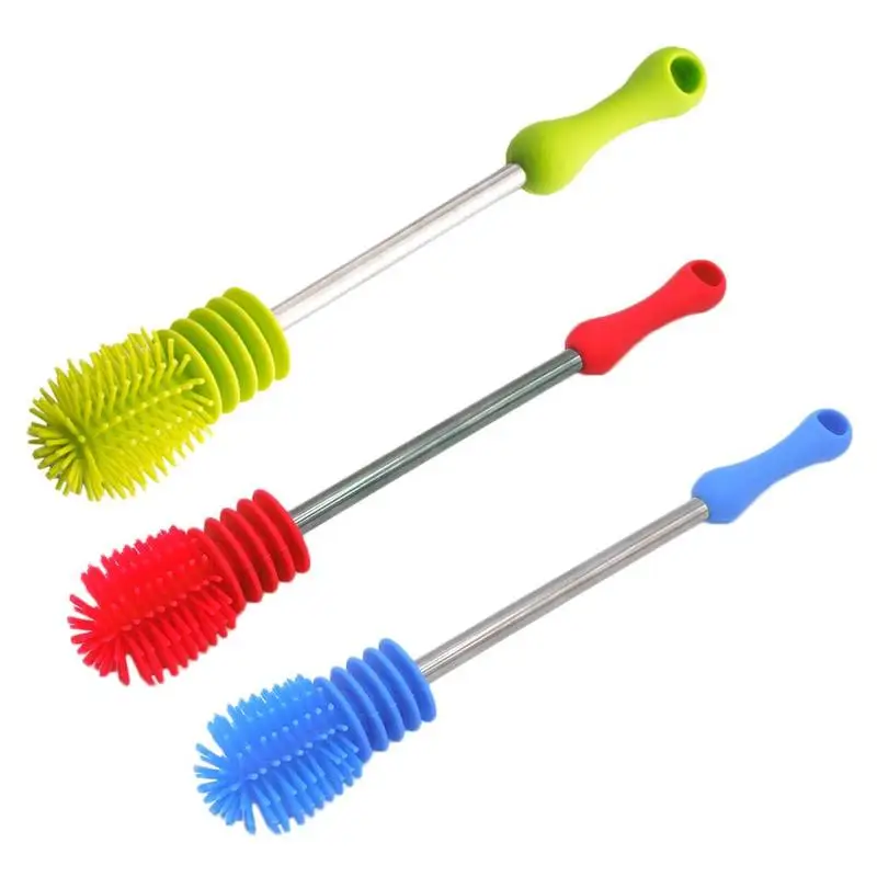 

Creative Bottle Brush Scrubbing Unique Design For Baby Bottles Multifunctional Silicone Cleaning Tool Kitchen Cleaner