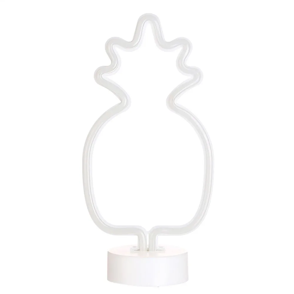Night Light Desk Lamp LED Neon Pineapple Battery Operated ...