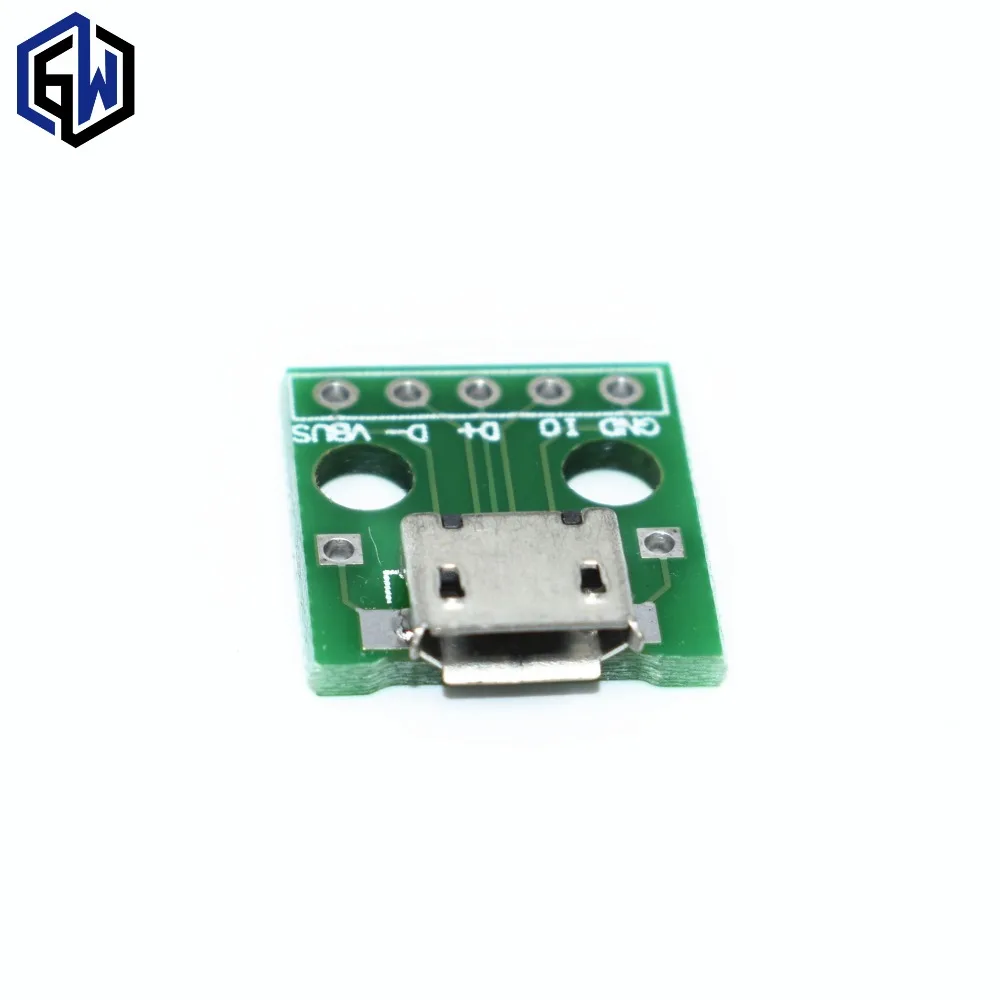 

MICRO USB to DIP Adapter 5pin Female Connector B Type PCB Converter