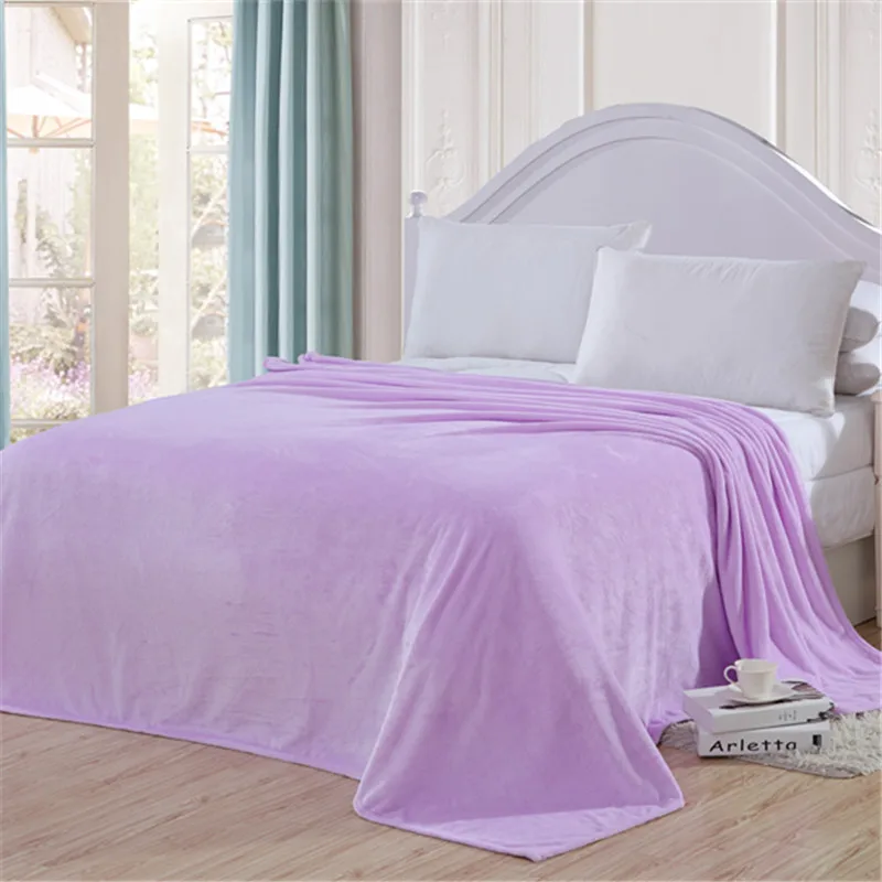 Одеяло оранжевое желтое одноцветное теплое и портативное цветное покрывало для кровати мягкое и удобное фланелевое одеяло 4 размера