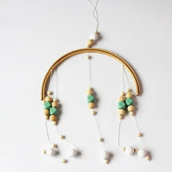 

Nordic Style Wooden Beads Wind Chimes Kids Room Baby Bed Hanging Wind Bell Nursery Decor Photography Props Bed Baby toys