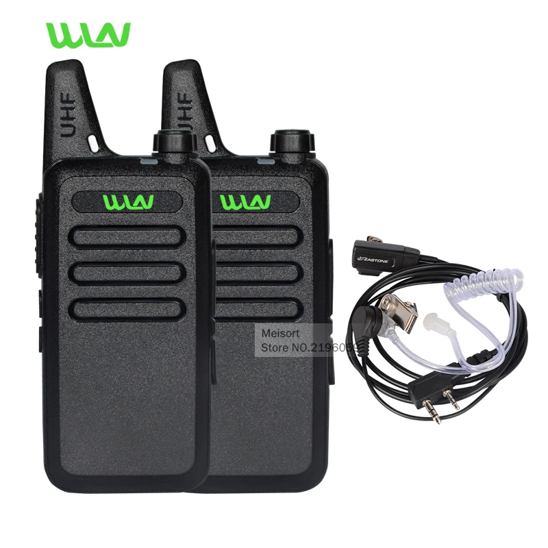 Walkie Talkie Pair Portable Radio WLN UHF 400 470 MHz Mini HF Transceiver Two Way Radio