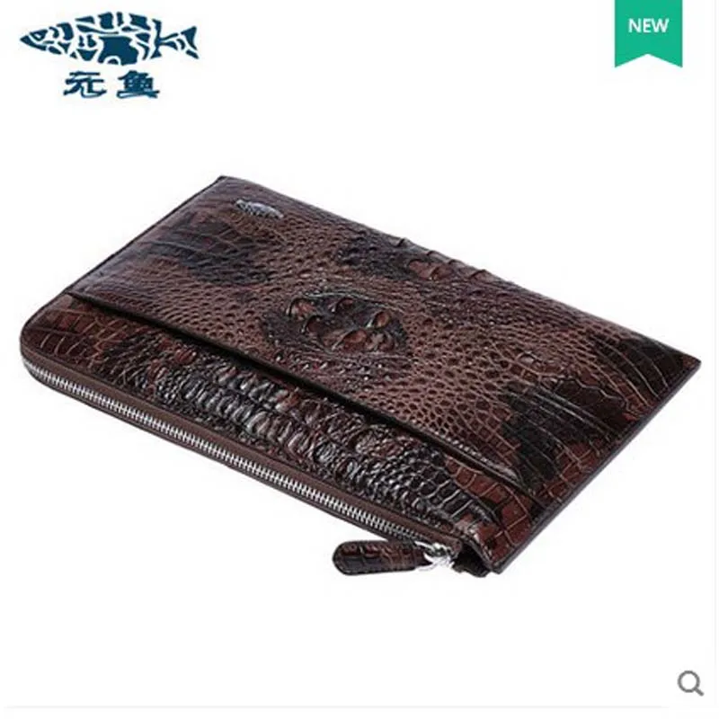 2018 yuanyu  new crocodile leather men bag  man  long wallet  male crocodile men clutch bag