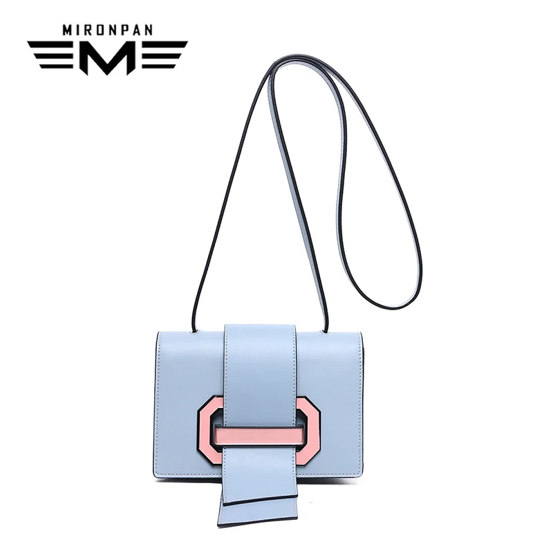 

MIRONPAN New Genuine Leather Handbag For Women 2018 Original Casual Mobile Phone Shoulder Bag Female Flap Small Shopping Handbag
