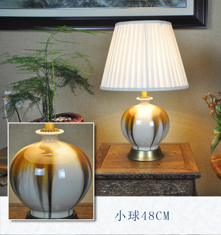 Art Chinese porcelain ceramic table lamp bedroom living room wedding table lamp Jingdezhen table lamps classic (1)