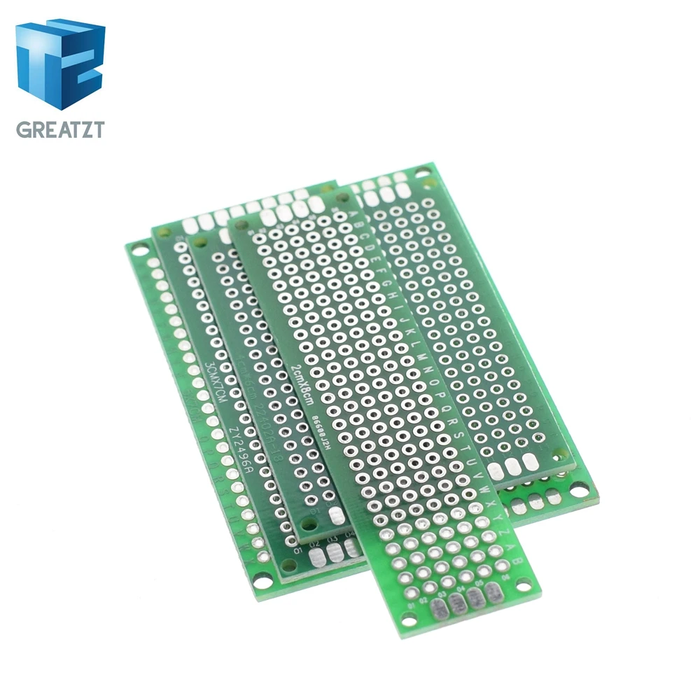 

Dropshipping 1pcs 5x7 4x6 3x7 2x8cm double Side Copper prototype pcb Universal Board Fiberglass board for Arduino