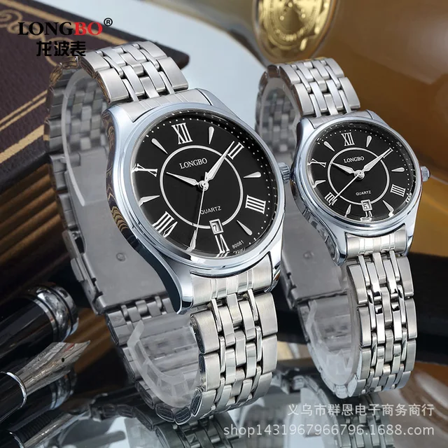 Longbo Luxury Brand High Quality Roman Numerals Auto Calenda Gold Stainless stee Longbo Luxury Brand High Quality Roman Numerals Auto Calenda Gold Stainless stee