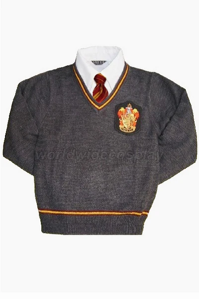 

Gryffindor Cosplay Pullover Sweater Necktie Badge from Harry Free Shipping for Halloween and Christmas