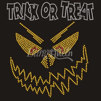 

BlingQueen Wholesale 25PCS/LOT Hot Fix Rhinestone Appliques Halloween Design Free Shipping