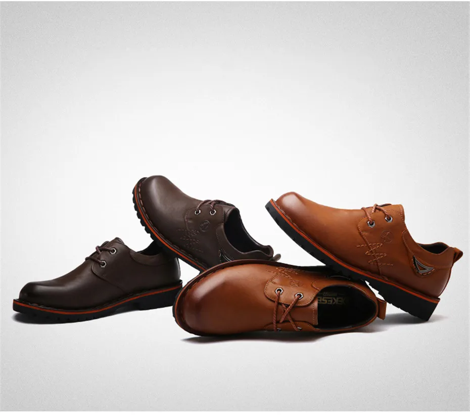 NINYOO/Осенняя уличная Мужская Рабочая обувь повседневная износостойкая обувь из натуральной кожи на резиновой платформе 45, 46 Мужская обувь больших размеров 47, 48, 49, 50
