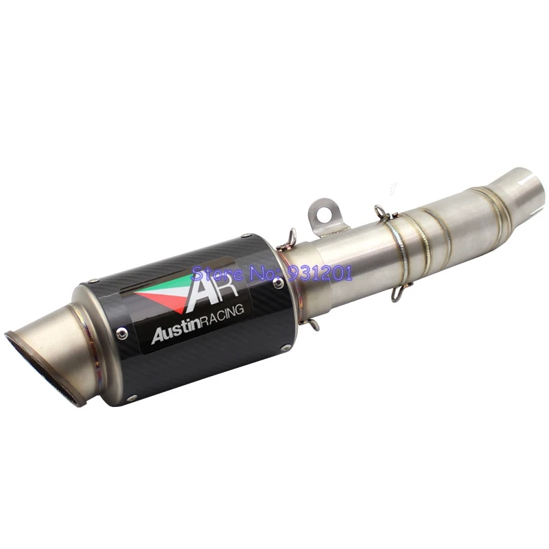 

R6 Exhaust System Motorcycle Exhaust Pipe Slip On Middle Pipe Austin Racing Muffler Escape Moto DB Killer for YAMAHA R6 YZF-R6