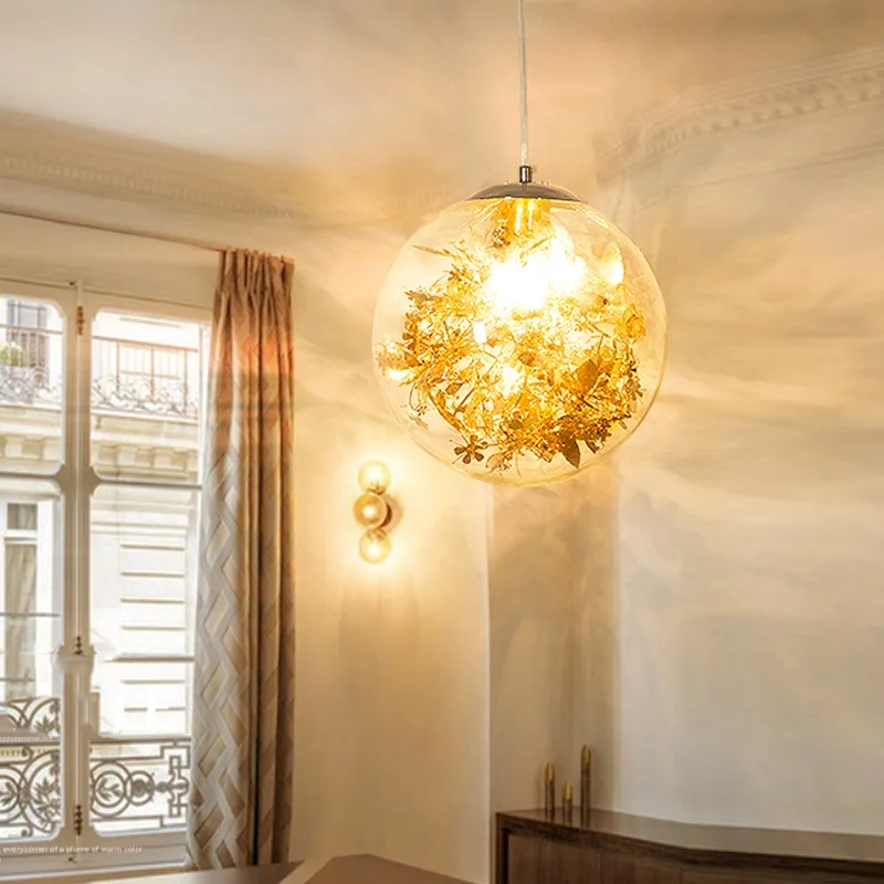 

Suspension Lights with Botanic Garden Display 25cm Ball Glass Shade