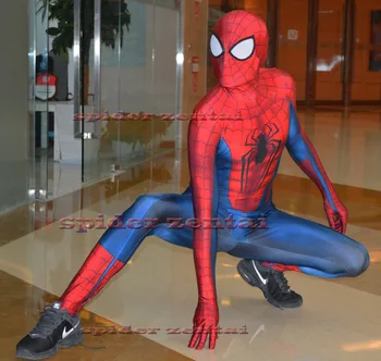 

cool spiderman zentai suit 3D print spandex spiderman halloween cosplay costume hot sell