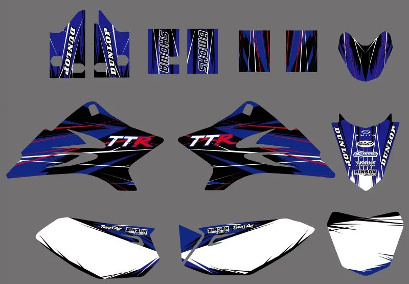 

H2CNC TEAM GRAPHICS & BACKGROUNDS DECALS STICKERS Kits for Yamaha TTR50 2006 2007 2008 2009 2010 2011 2012 2013 TTR 50