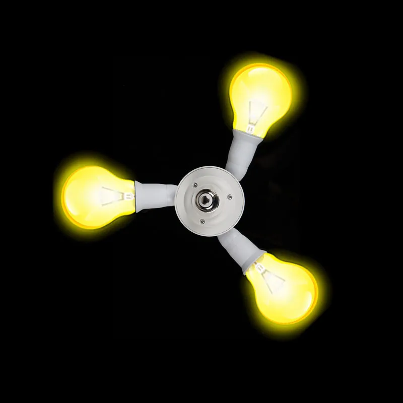 3 в 1 E27 светодиодный ламповый разъем разветвитель для ламп база огнестойкий держатель адаптер E27 конвертер розетка Spllitter светильник