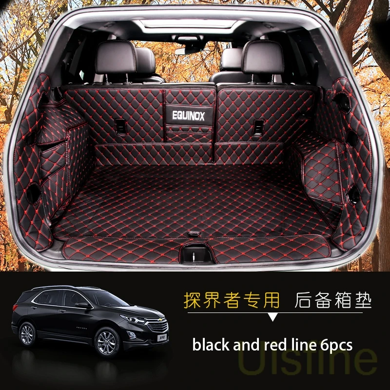 Коврик для багажника, Накладка для хвоста, полный корпус, модификация интерьера, автомобильные аксессуары для Chevrolet Equinox - Цвет: red line 6pcs