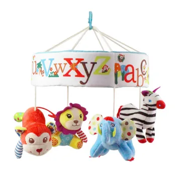 

Newborn Musical Bed Bell Baby Crib Decoration Rotate Bracket Rattle Plush Toys
