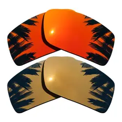 (Оранжевый красный + Бронзовый Золотой Зеркальное покрытие) 2-пары Поляризованные замены линзы для Gascan кадр 100% UVA и UVB Защита
