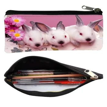 

Printing Animal Little White Rabbit Women Coin Purses for Kids Baby Pen Bags Unicorn Boys Key Wallet Cute Children Change Purse