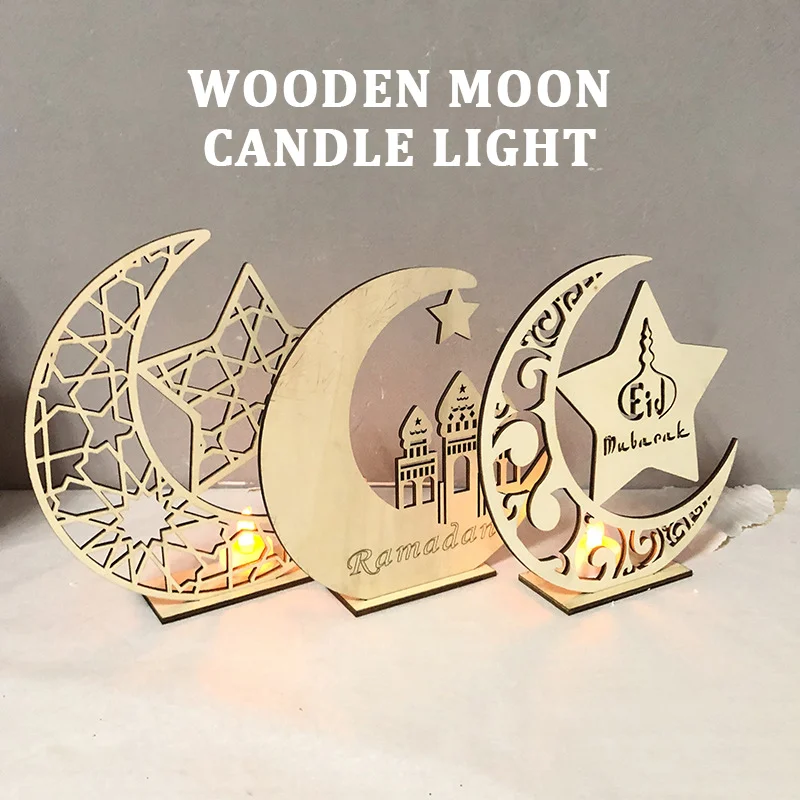 LED Tealight Eid Мубарак свечи лампа креативный Рамадан Супер Яркий праздник Декор