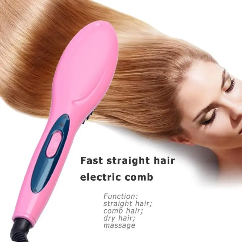 Профессиональная электрическая расческа для выпрямления волос щетка для волос Расческа Утюги Массажная расческа электрическая щетка для волос Инструменты для укладки волос