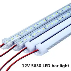 10 светодиодный шт. 50 см 12 в светодиодный 36 LED SMD 5630 бар жесткая Светодиодная лампа U алюминиевый корпус + крышка ПК