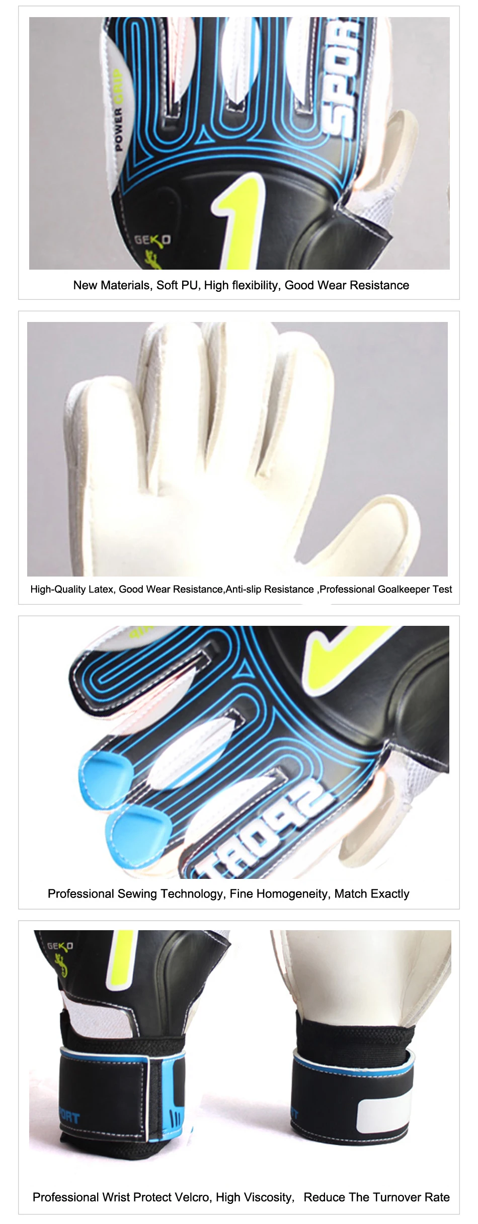 Латексные мужские детские футбольные профессиональные защитные футбольные Вратарские тренировочные вратарские перчатки