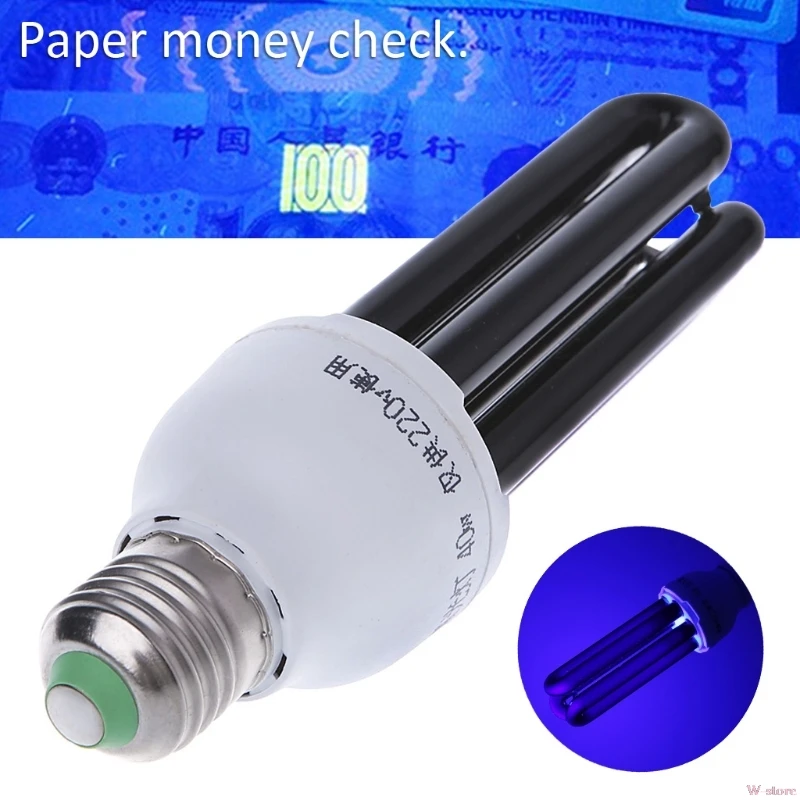 2018 E27 15/20/30/40W UV ультрафиолетовые люминесцентные Black светильник CFL Lamp 220V W store