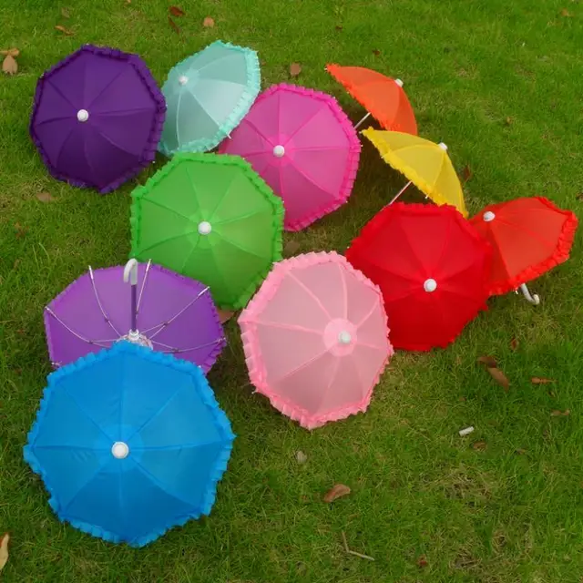 3 pcs/lot Kids Toy Mini Craft Umbrellas Dance Props Small Decoration Umbrellas Lace Parasolin