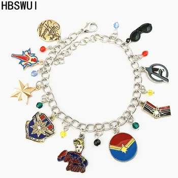 

HBSWUI Wholesale Freeshipping 20pcs a lot Captain Marvel charm Bracelet DTHVFSDAS02