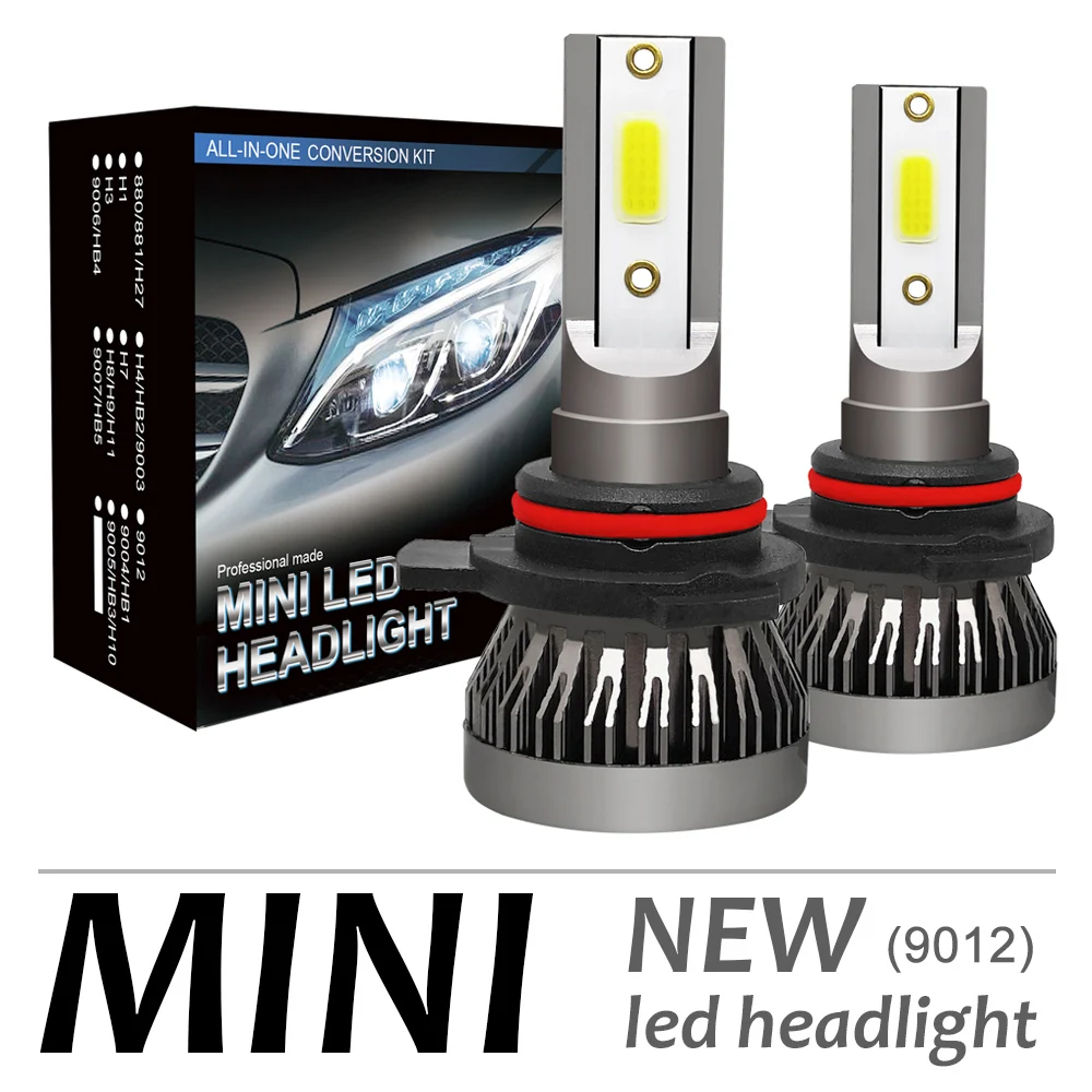 

2pcs 9012 72W 12000LM 6000K LED Car Headlight Kit Automobile Fog Lamp Hi or Lo Light Bulbs for Car Vehicle Auto