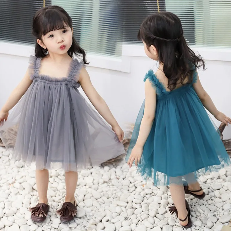 CROAL CHERIE Children Clothes Kids Girls Wedding Party Princess Dress Sleeveless Lace Girls Summer Dress Fashion Kids Clothing  (10)