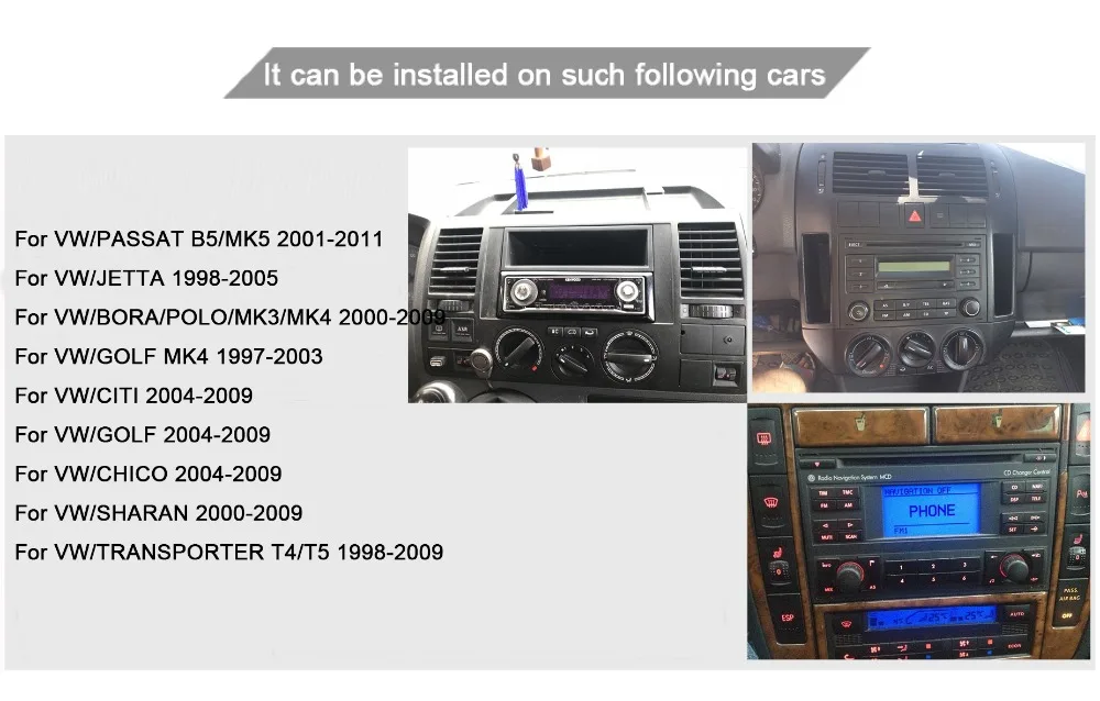 Perfect 7"Touch Screen Car DVD Player for VW Golf4 T4 Passat B5 Sharan with 3G GPS Bluetooth Radio Canbus SD USB Free Camera+8GB Map 4